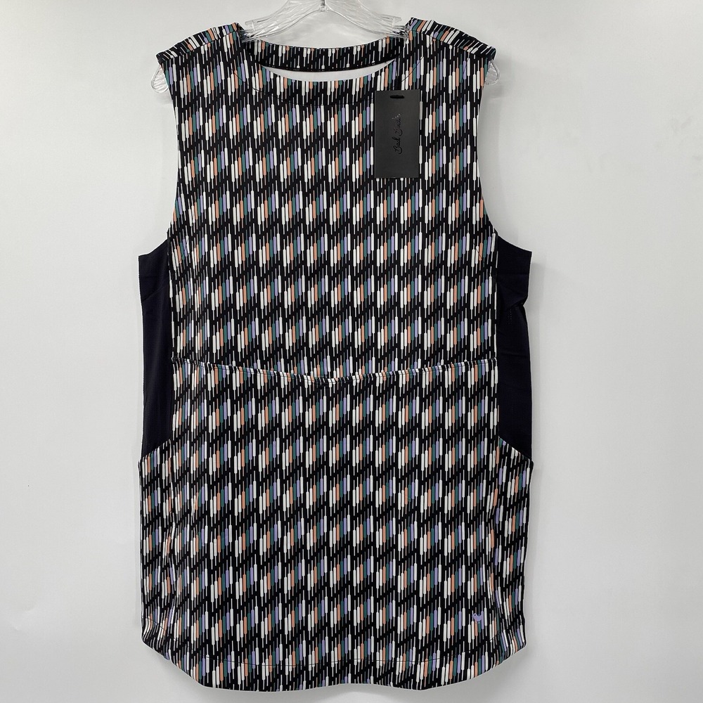 Bad Birdie Mirabel Dress Women Small Cattail Multi Geometric Golf Sleeveless NEW